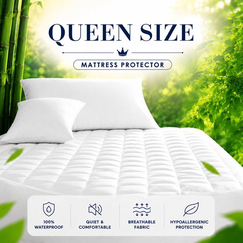 Waterproof Mattress & Pillow Protector – Breathable Quilted Mattress Cover with Deep Pocket - 8