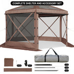 15x15 Pop-Up Gazebo Screen Tent – Large Outdoor Screen House with Mesh Walls & Carry Bag - 8