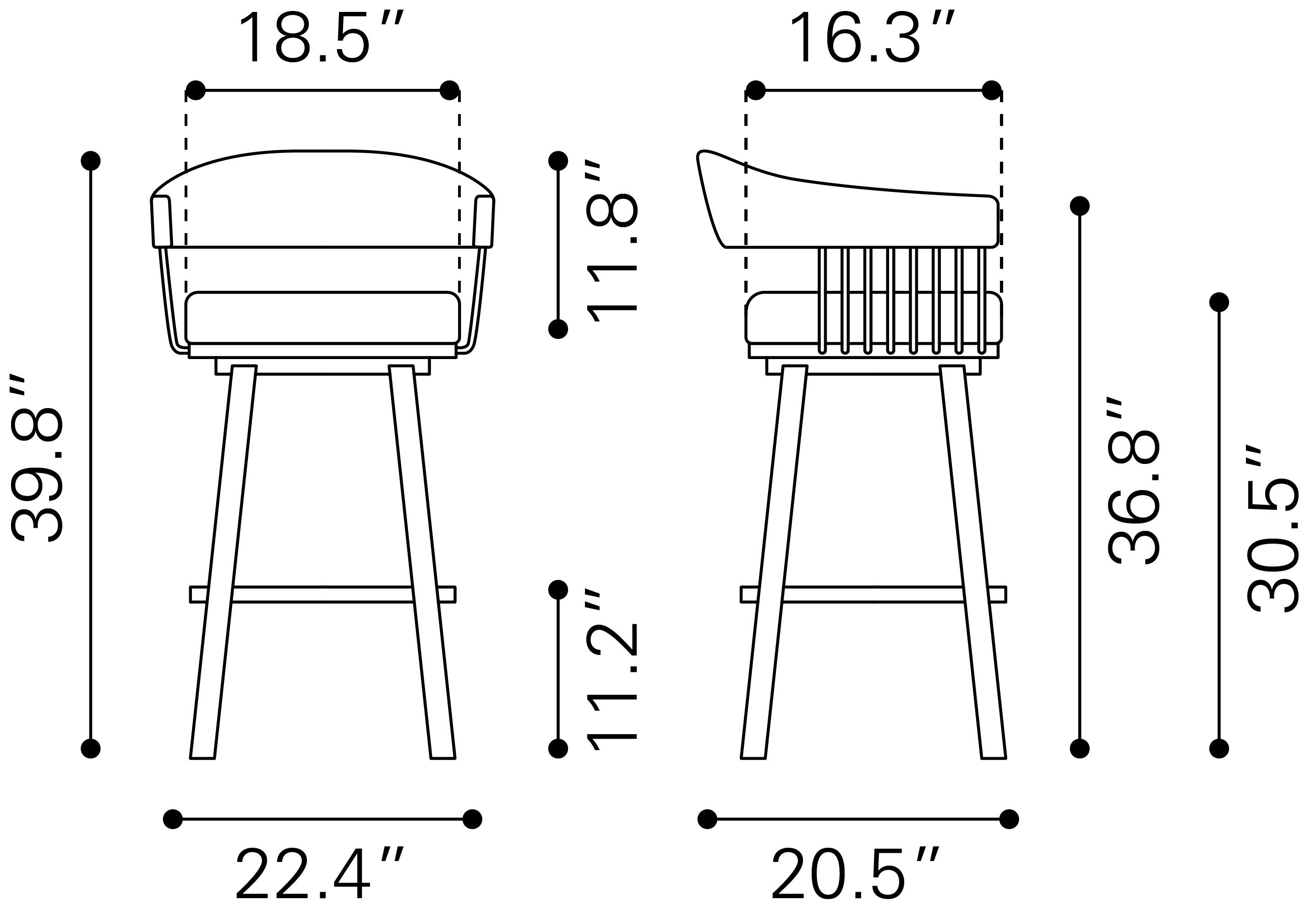 Bantry Swivel Barstool White