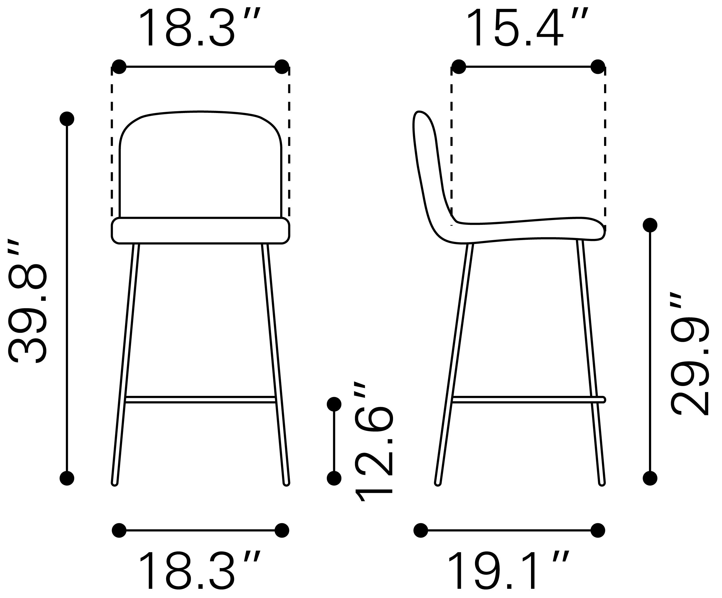 Gironde Barstool Light Gray