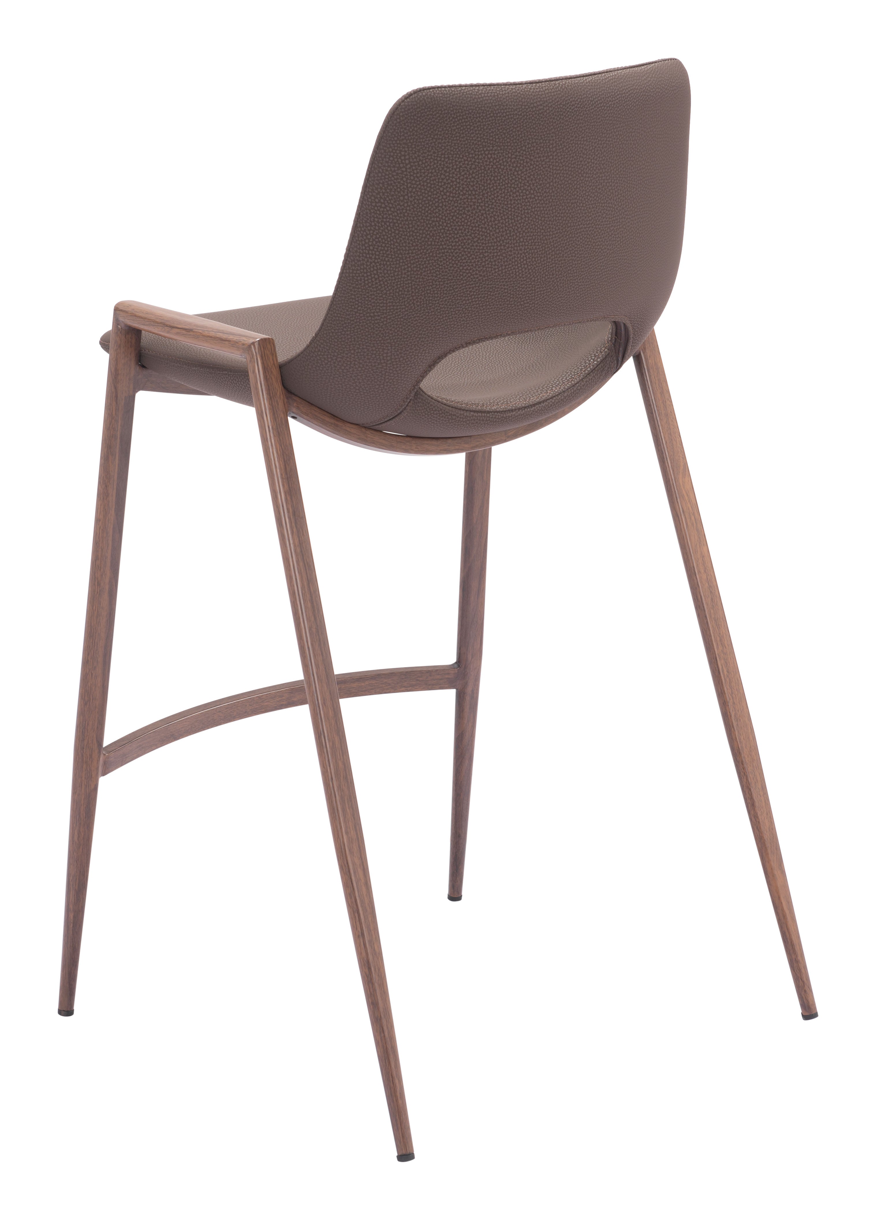 Desi Counter Stool Brown & Walnut