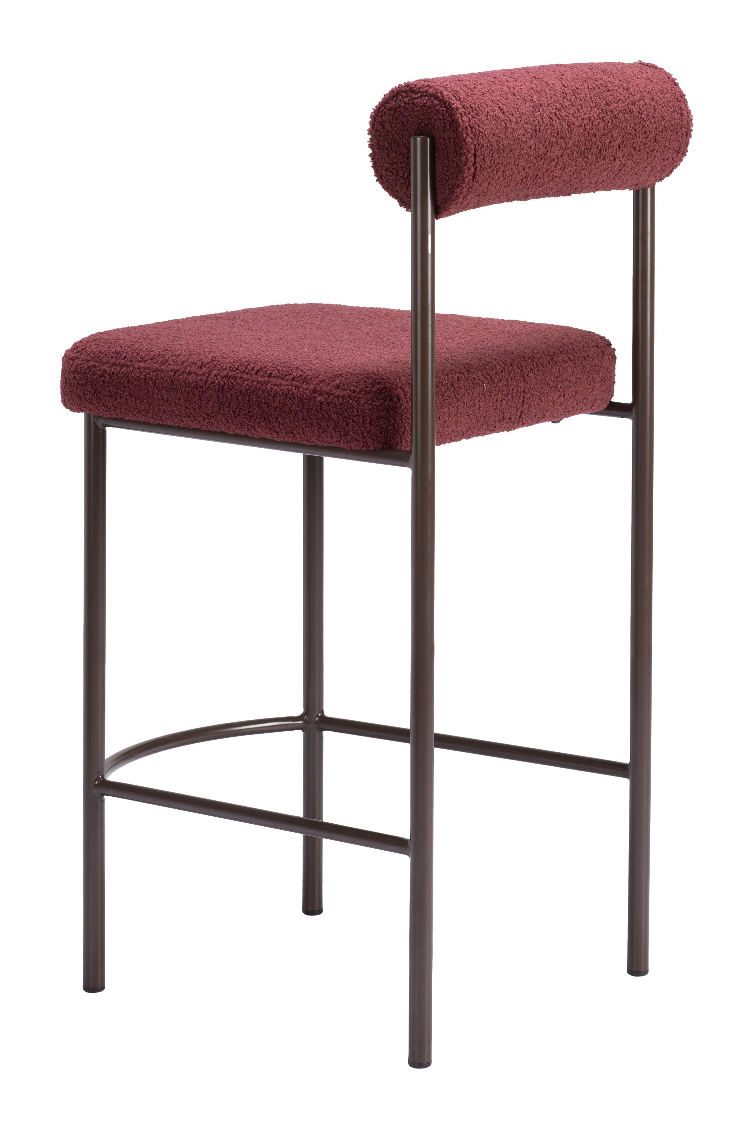 Livorno Counter Stool (Set of 2) Red & Bronze