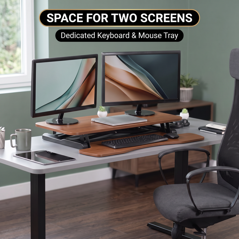Standing Desk Converter – Adjustable Sit-to-Stand Desk Riser - 9.