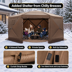 15x15 Pop-Up Gazebo Screen Tent – Large Outdoor Screen House with Mesh Walls & Carry Bag - 9.
