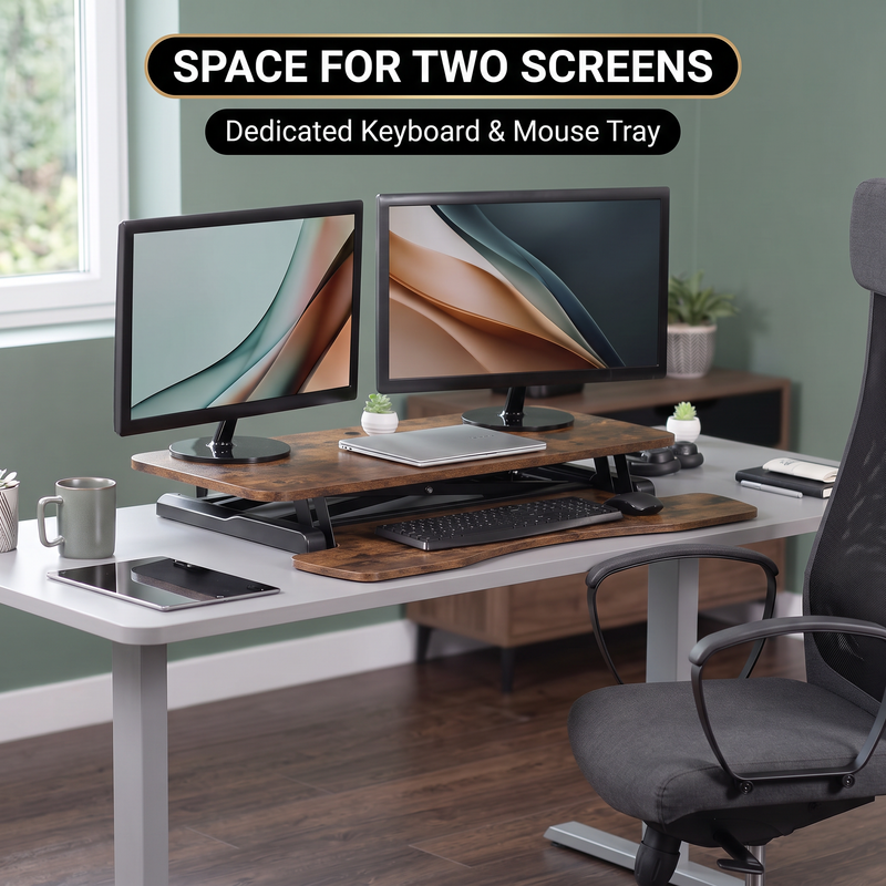 Standing Desk Converter – Adjustable Sit-to-Stand Desk Riser - 9.
