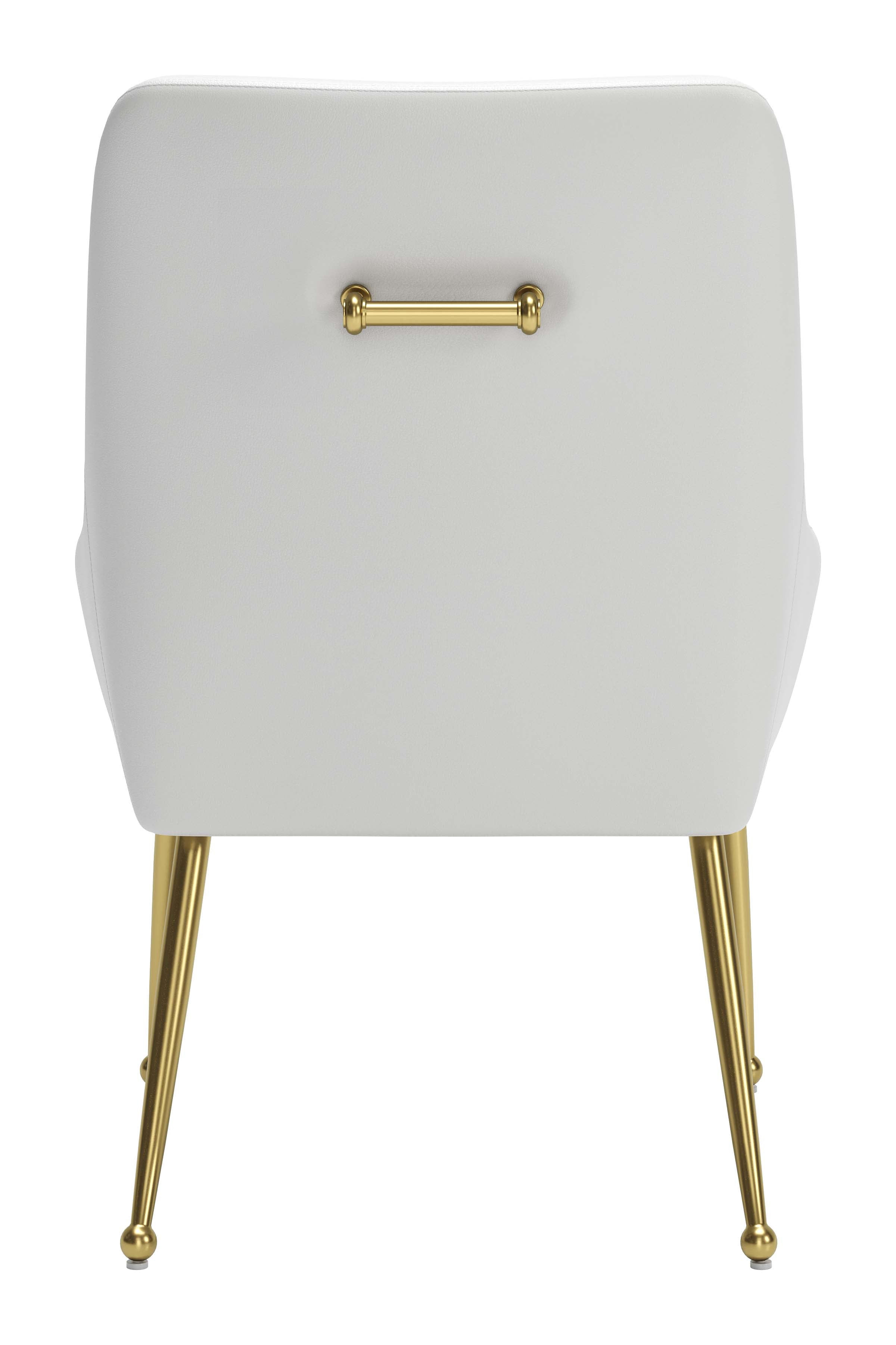 Maxine Dining Chair White & Gold