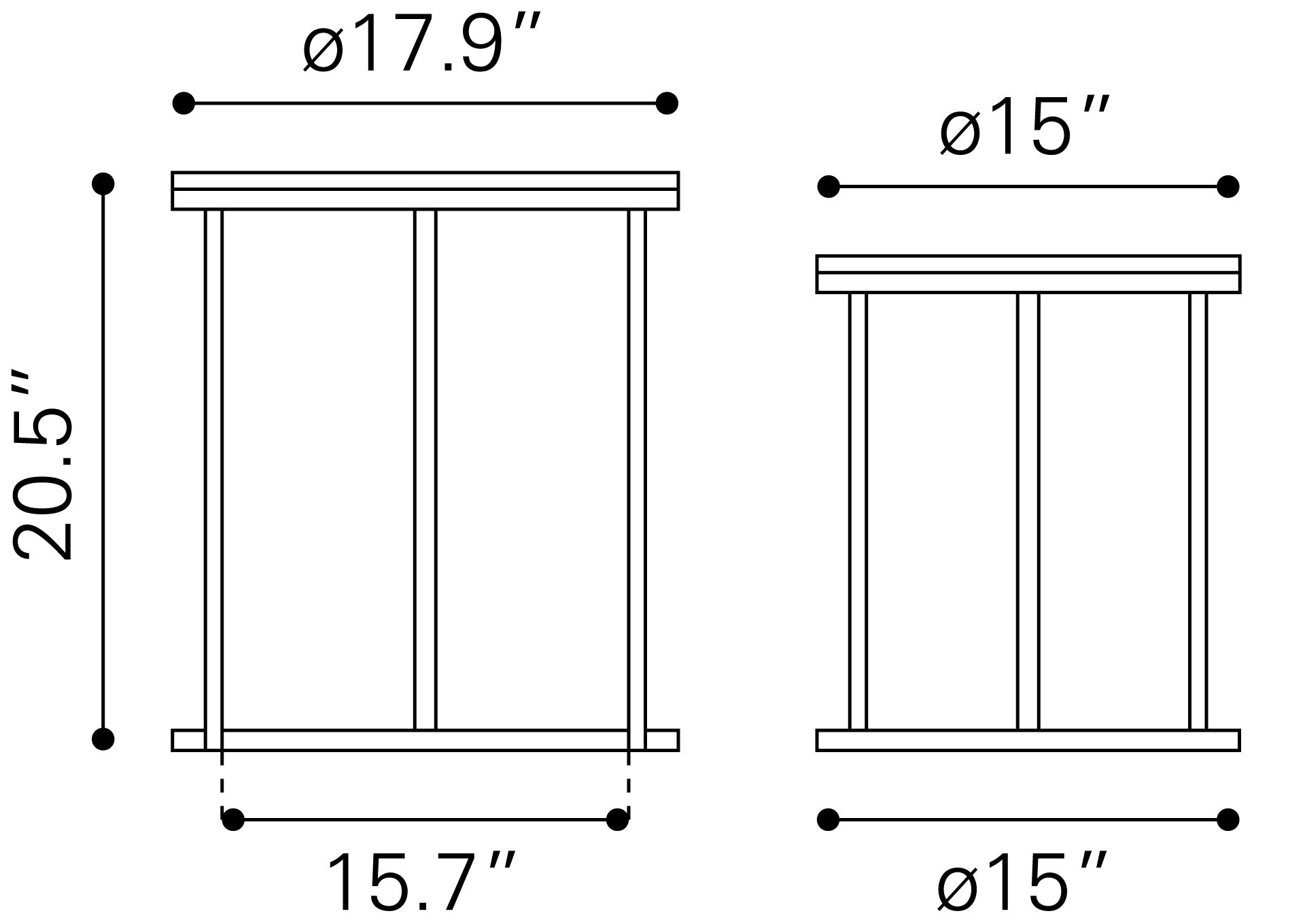 Bari Nesting Table Set Natural