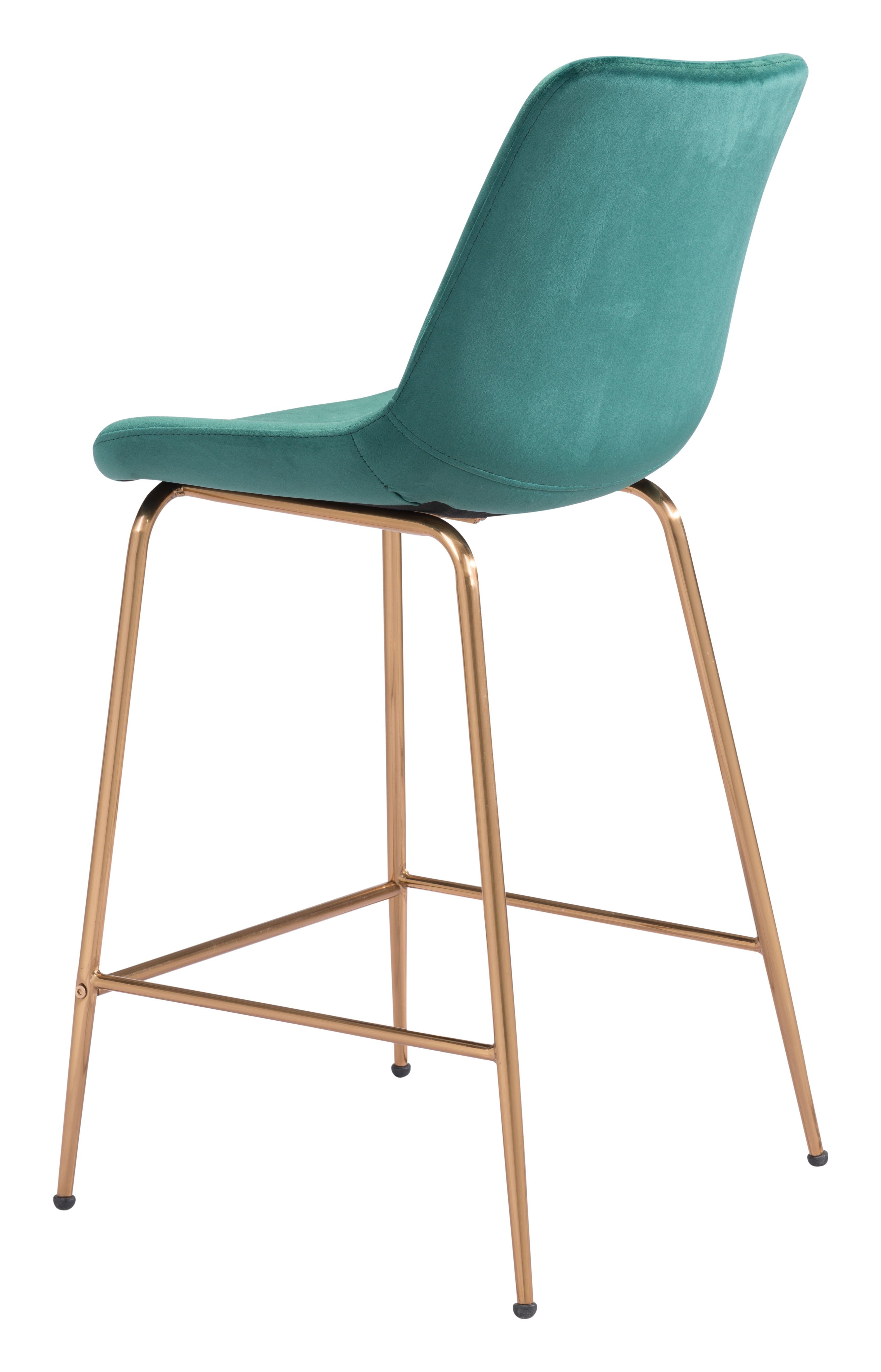 Tony Counter Stool Green & Gold