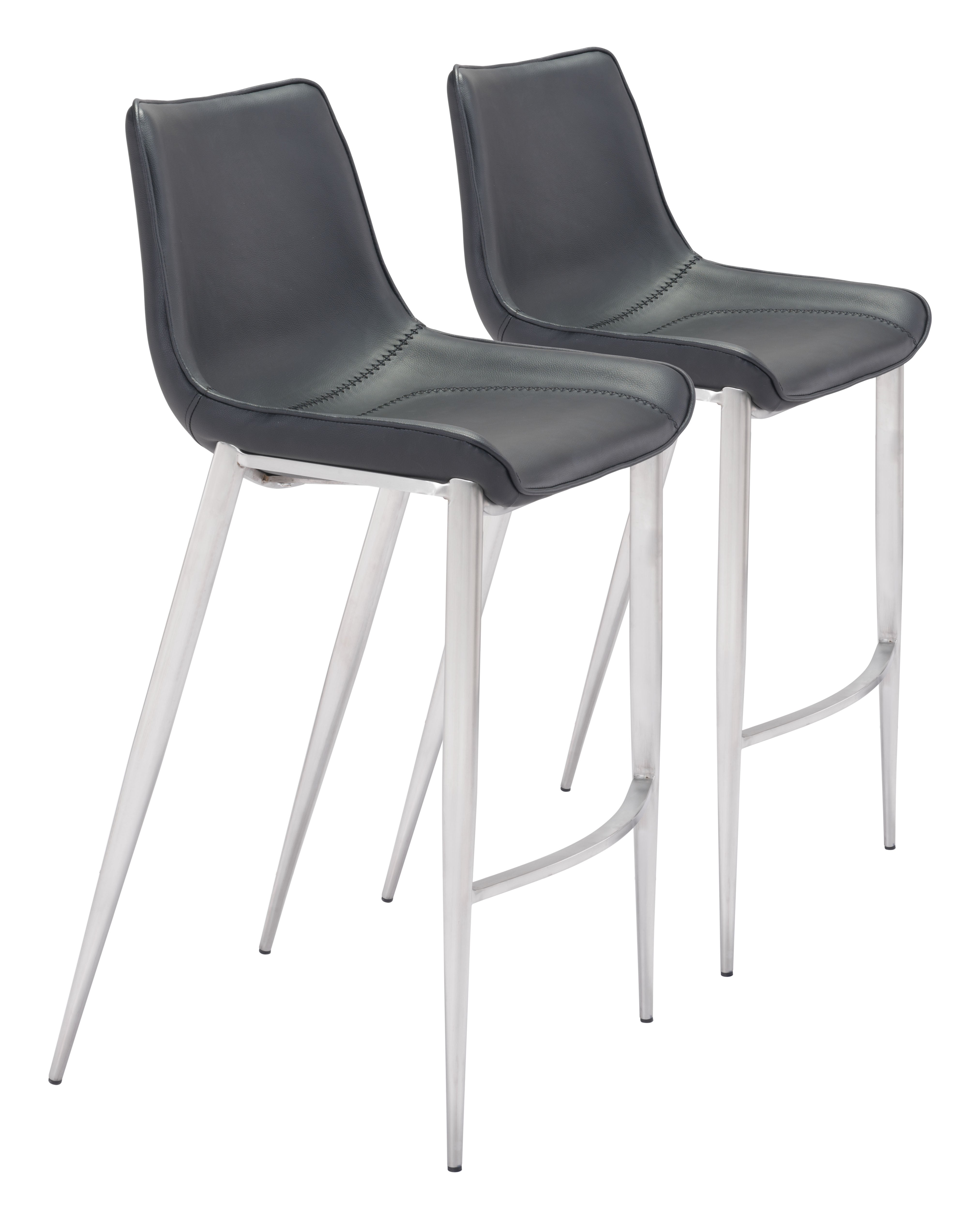 Magnus Barstool Black & Silver