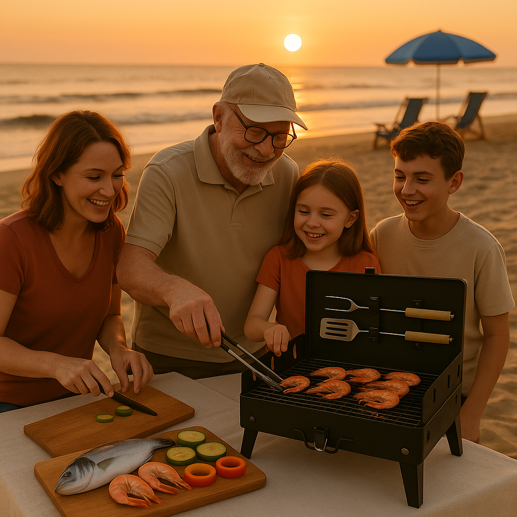 Compact Collapsible Iron Square Charcoal Grill with Flat-Fold Design