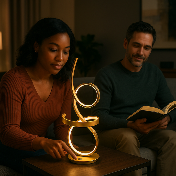 Amsterdam Luxe Touch Dimmer LED Table Lamp in Champagne Gold