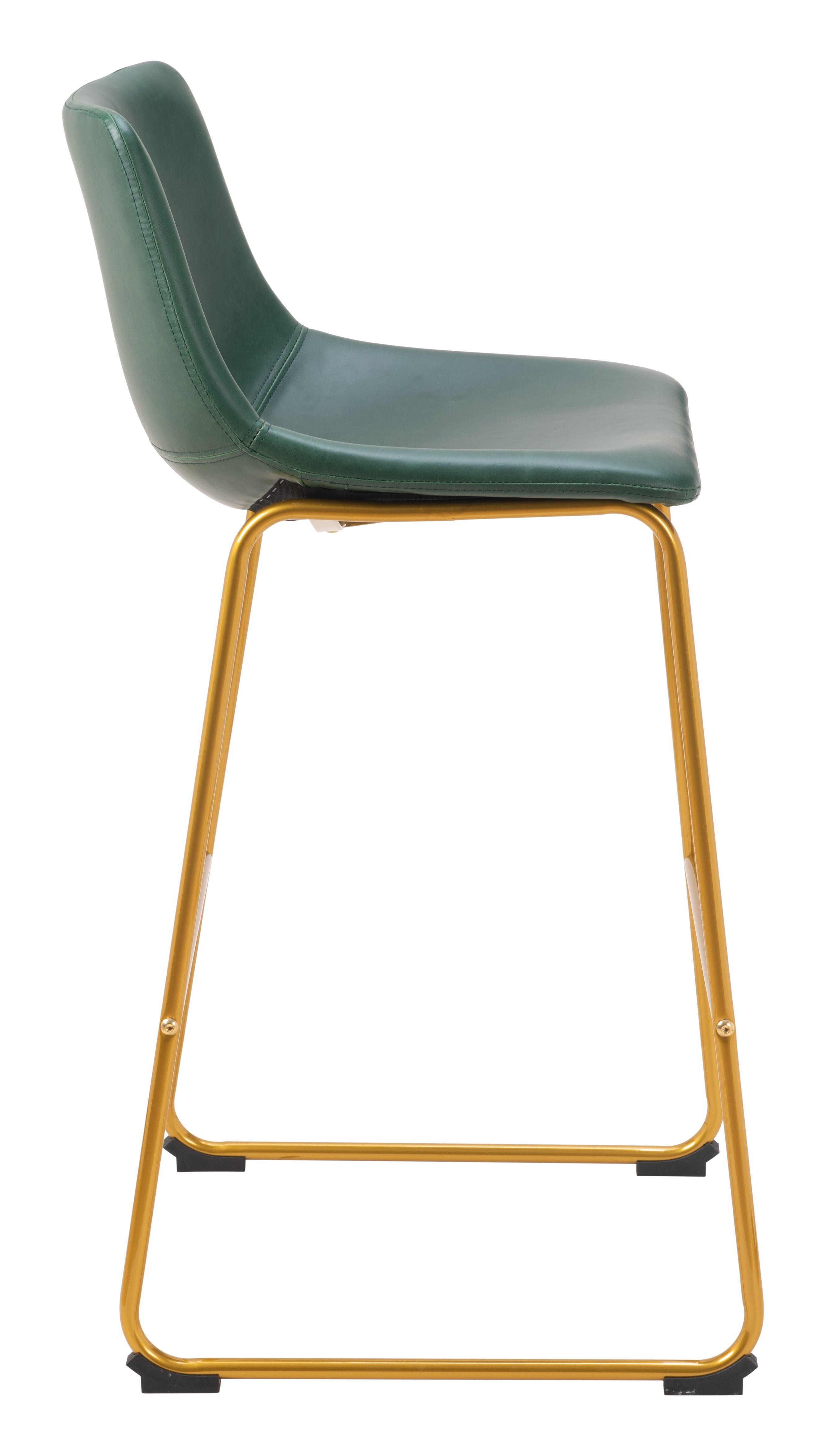 Augusta Barstool (Set of 2) Green & Gold