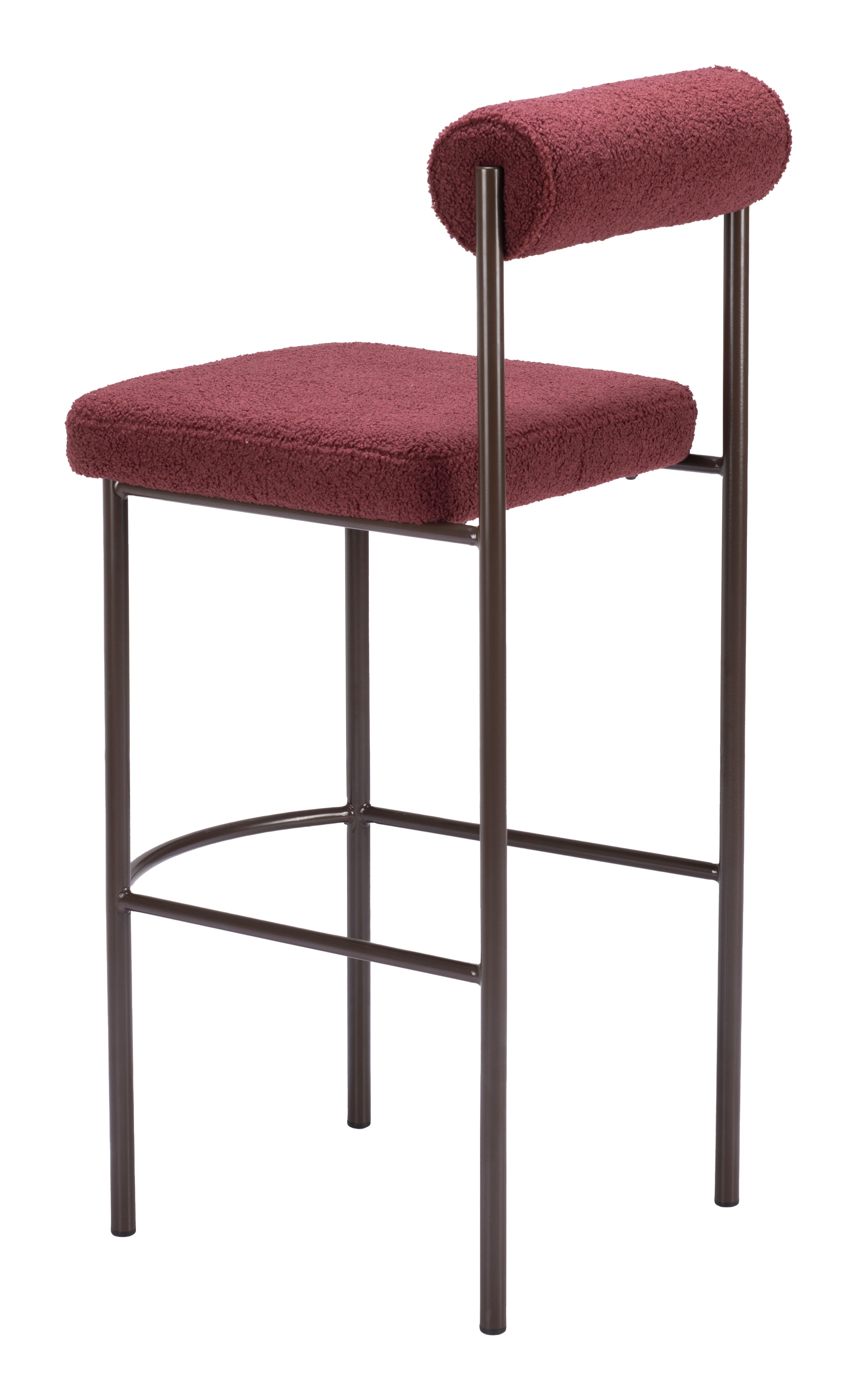 Livorno Barstool (Set of 2) Red & Bronze