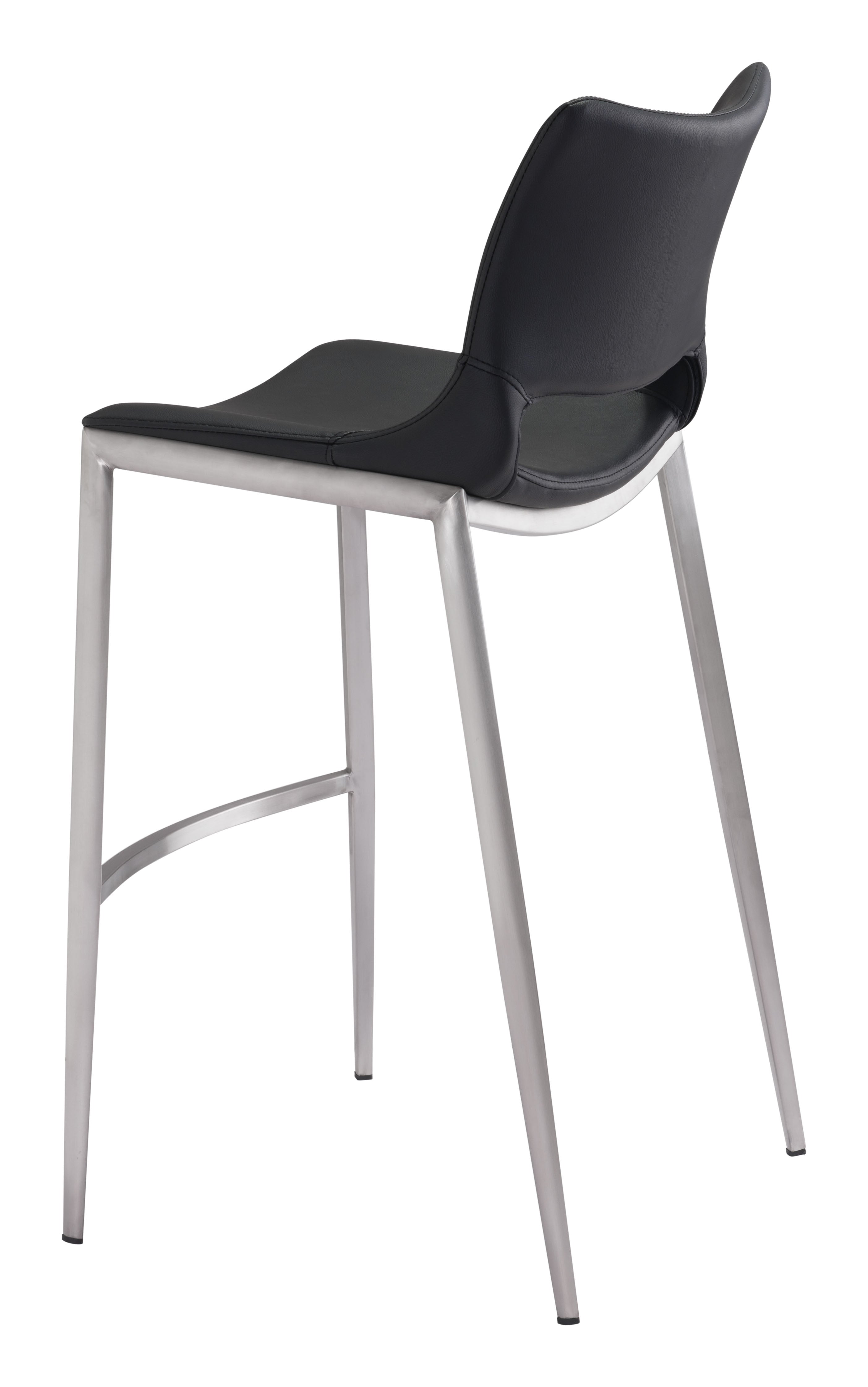 Ace Barstool Black & Silver