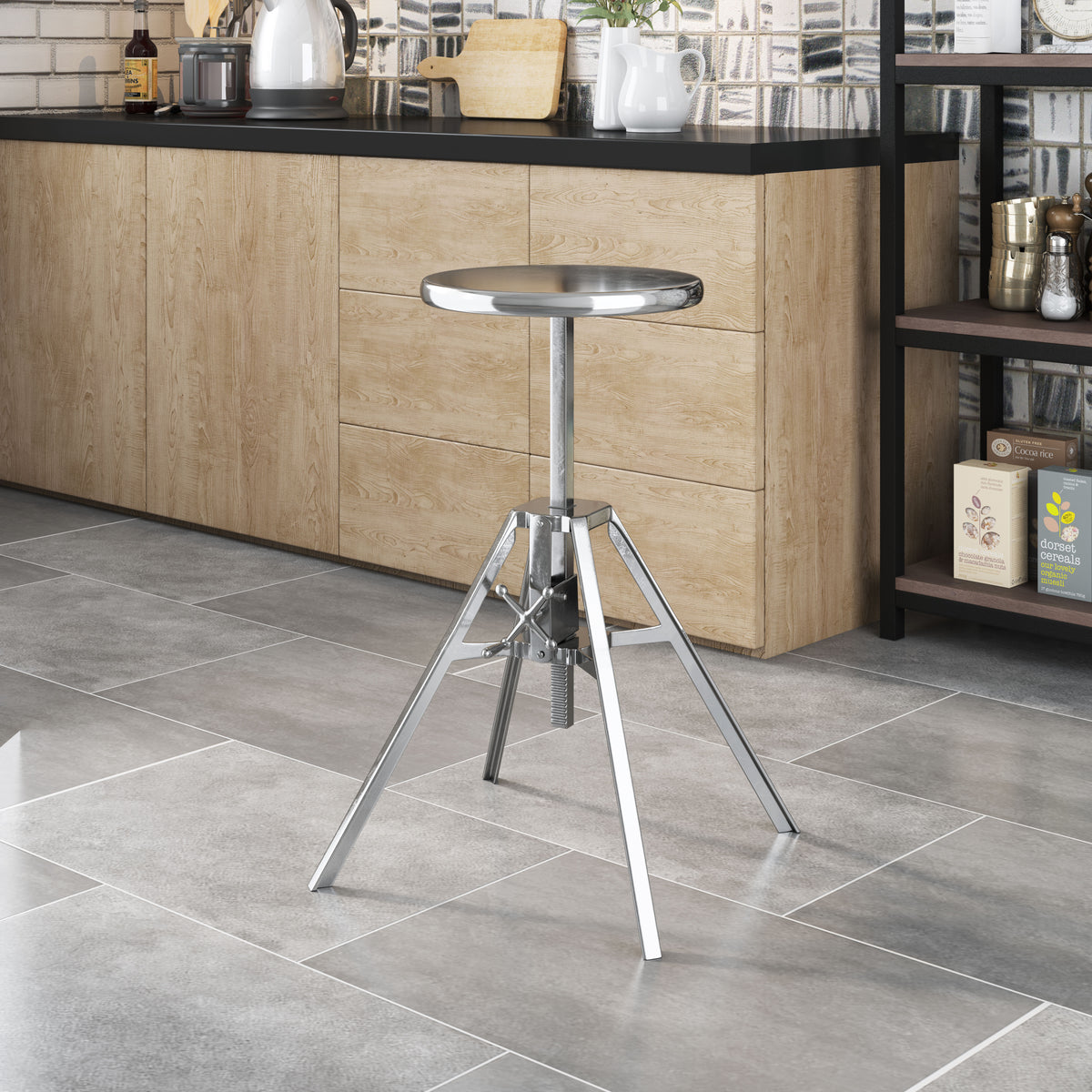 Mercy Counter Stool Silver