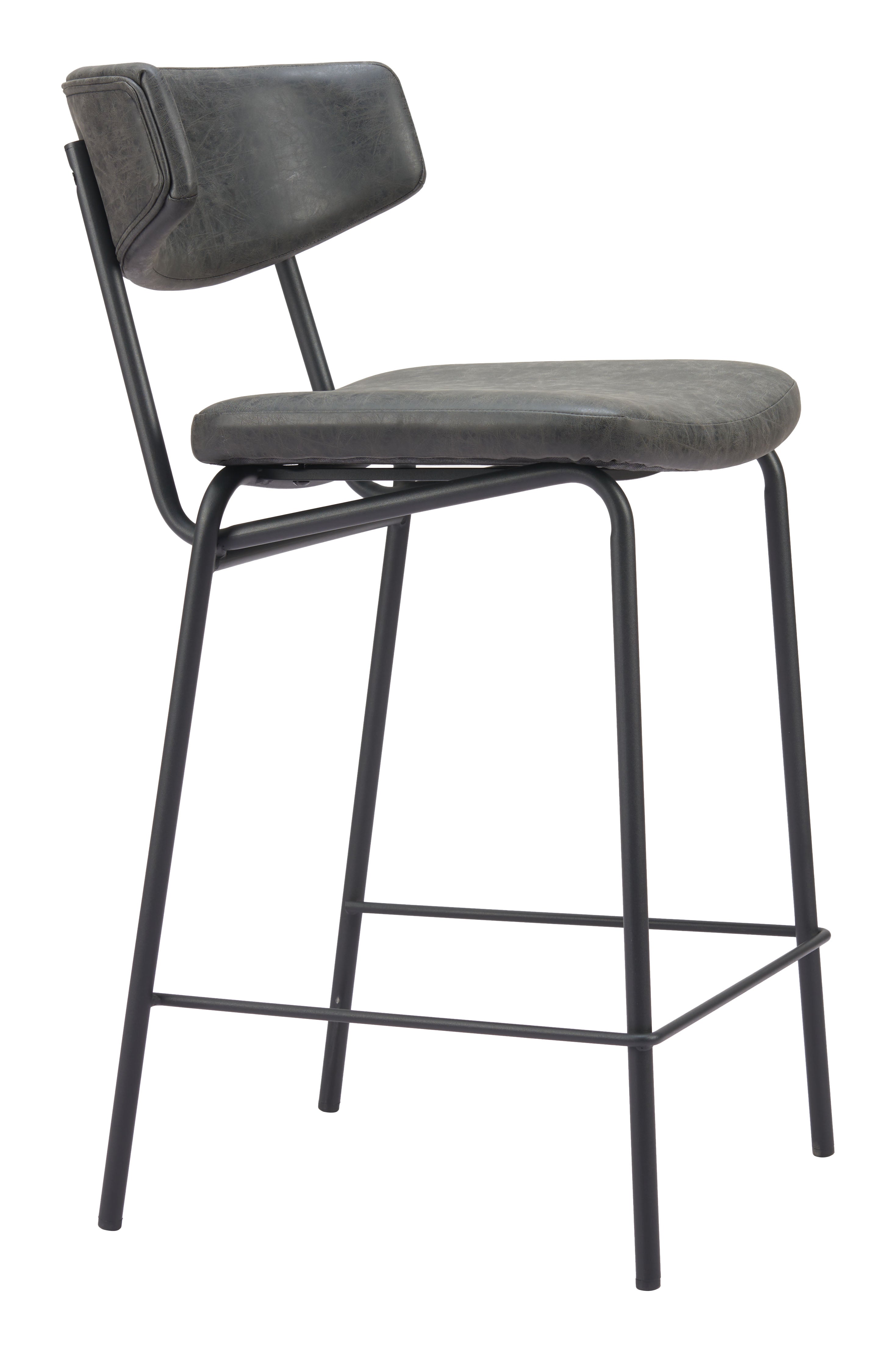 Charon Counter Stool (Set of 2) Vintage Black