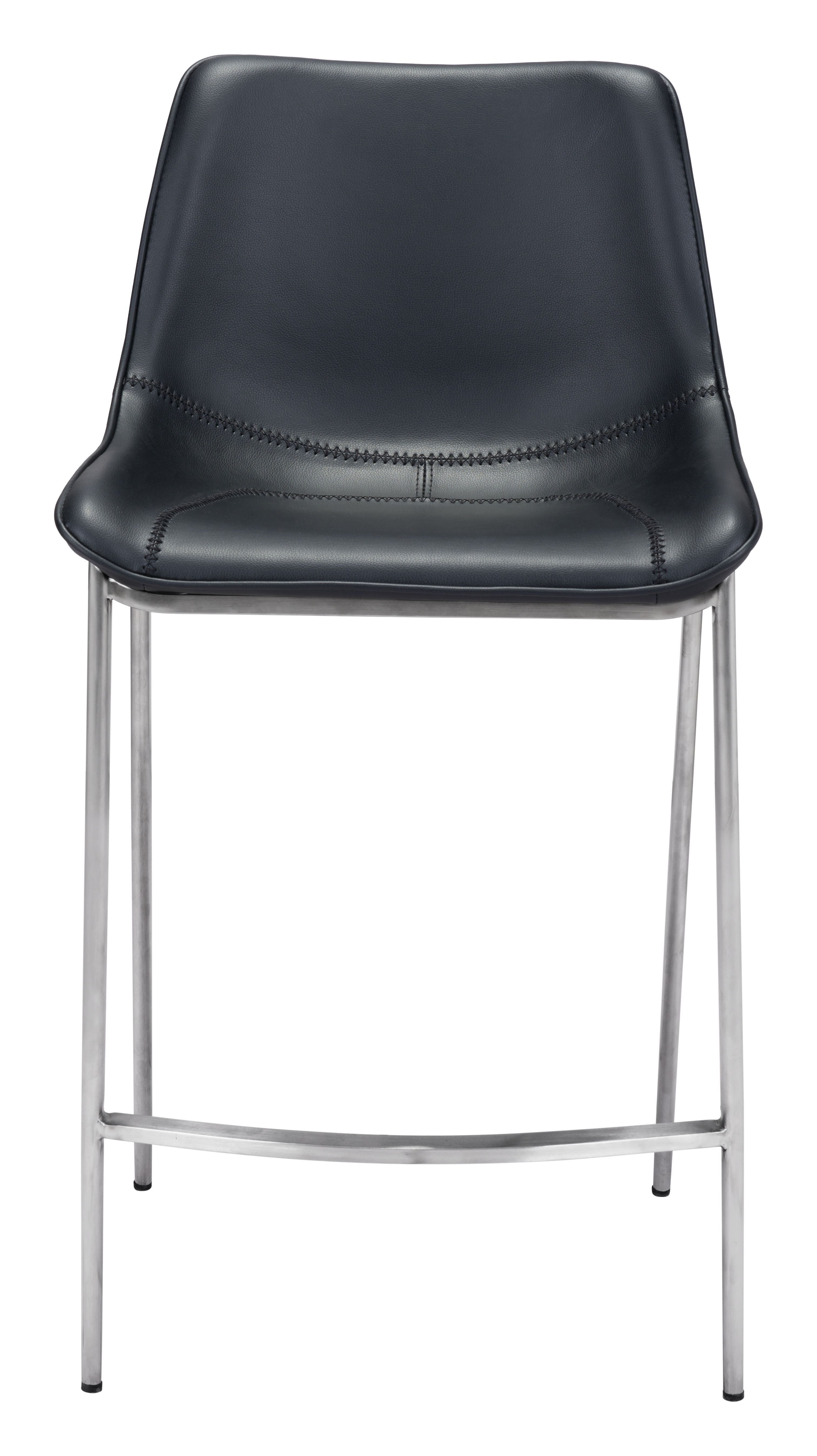 Magnus Counter Stool Black & Silver