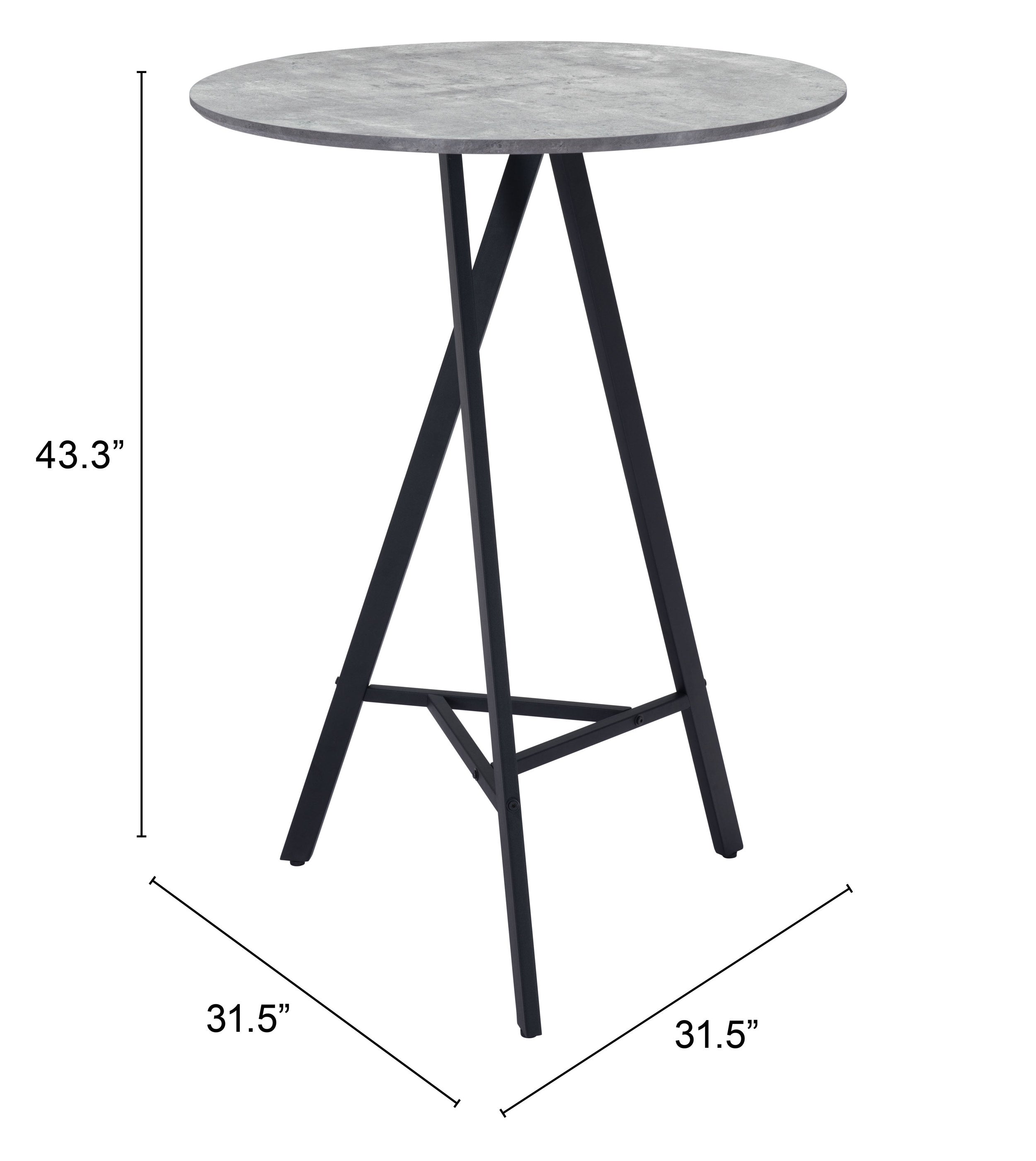 Metz Bar Table Gray