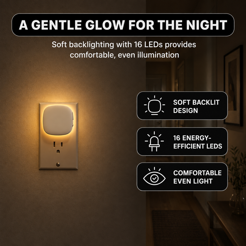 PLUG-IN NIGHT LIGHT – MOTION SENSOR, DUSK-TO-DAWN & DIMMING - 9