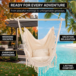 Boho Macramé Fringe Double Hammock Swing – Ultimate Comfort & Style - 9