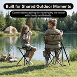 Tri-Lite Stool w/Back, Lightweight Portable Fishing Chair w/Cupholder and Carry Strap, Supports 225-Lb, Portable Outdoor Chair for the Hunting Blind, Camping, Travel, Hiking - 9