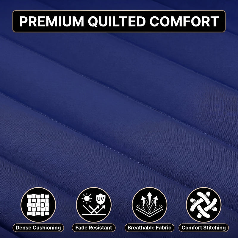 2-Person Quilted Outdoor Hammock 12FT – Double Layer with Pillow & Storage - 9
