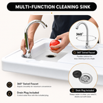 Folding Fish Cleaning Table with Sink & Sprayer Options - 9