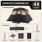 4-6 PERSON INSTANT CABIN CAMPING TENT – WATERPROOF FAMILY TENT WITH RAINFLY & CARRY BAG - 9