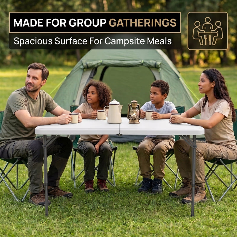 4 ft Adjustable Folding Camping Table - 9