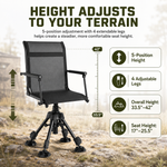 Portable Adjustable Hunting Chair with Swivel & Heated - 9