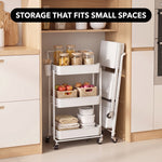 3-Tier Metal Rolling Cart – Foldable or Fixed Pegboard Styles - 9