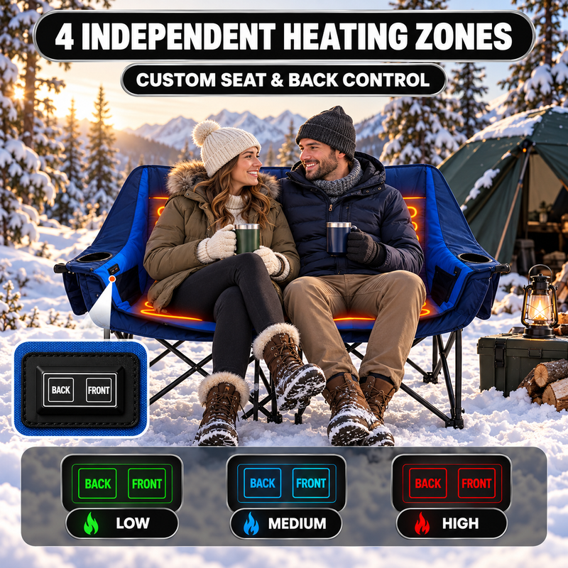 Heated Camping Chair – Single Chair & Double Loveseat Options - 9