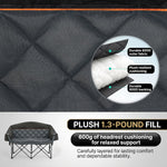 Oversized Padded 2-Person Folding Camping Loveseat Chair – Heavy Duty Outdoor Seating - 9