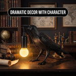 Gothic Raven Lamp – Dark Academia Table Light - 9