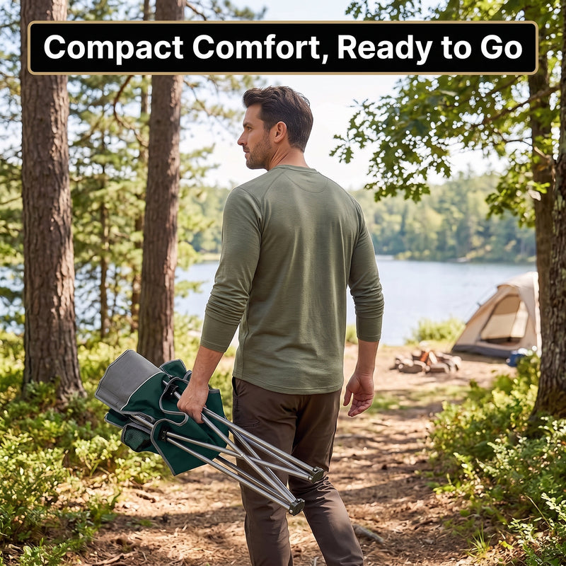 Outdoor 4-Piece Folding Chair and Table Set – Perfect for Camping and Picnics - 9