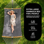 2-Person Hammock with Adjustable-Height Stand, Pillow & Carrying Bag - 9