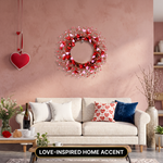 VALENTINE WREATHS FOR FRONT DOOR – HEART & BERRY FLORAL WREATH FOR VALENTINE’S DAY DÉCOR - 9
