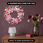 VALENTINE WREATHS FOR FRONT DOOR – HEART & BERRY FLORAL WREATH FOR VALENTINE’S DAY DÉCOR - 9