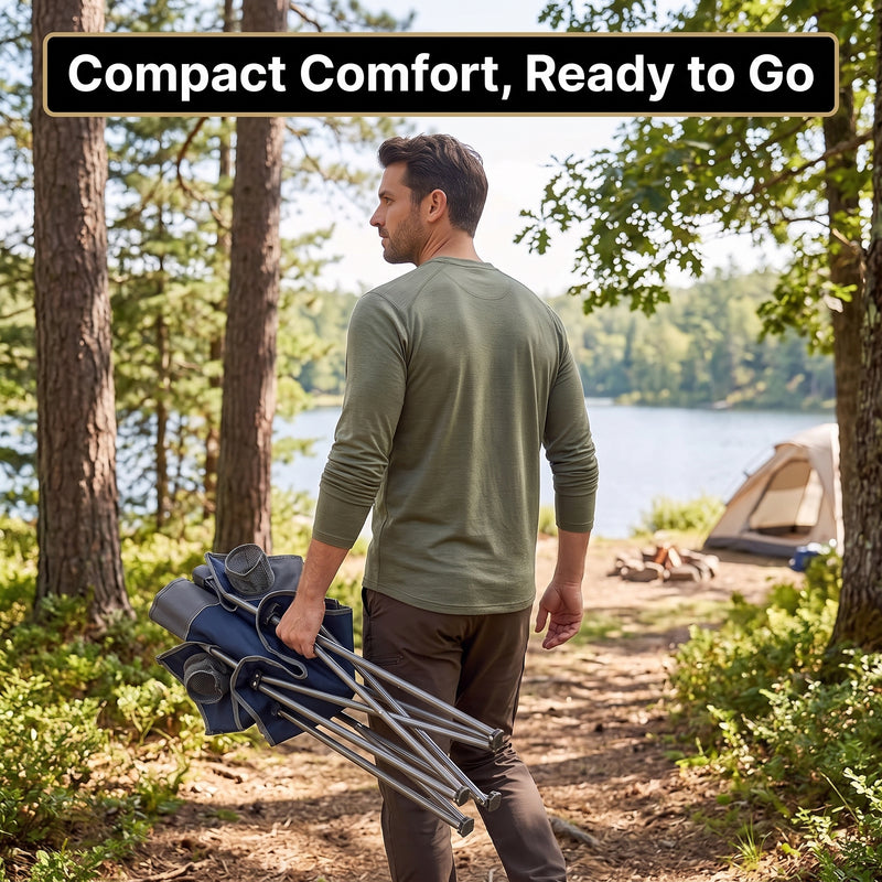 Outdoor 4-Piece Folding Chair and Table Set – Perfect for Camping and Picnics - 9