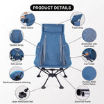 Ultra-Compact High Back Folding Camping Chair – Lightweight & Portable - 9
