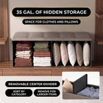 BENCH WITH STORAGE – FOLDING OTTOMAN WITH PADDED SEAT - 9