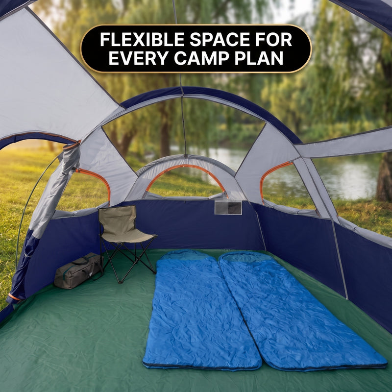 5–8 PERSON FAMILY DOME CAMPING TENT – WATERPROOF OUTDOOR TENT WITH RAINFLY & CARRY BAG - 9