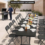 8 ft Heavy Duty Folding Table - 9