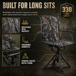 Portable Adjustable Hunting Chair with Swivel & Heated - 9