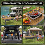 Lightweight Aluminum Folding Camping Table – Portable Roll-Up Outdoor Picnic Table with Carry Bag - 9