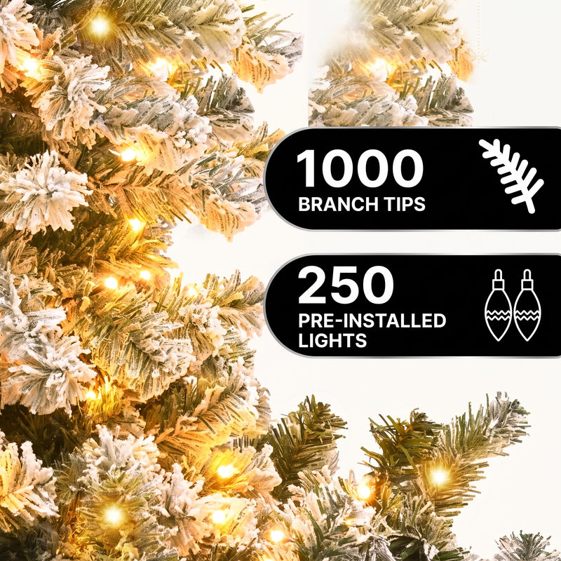 PRE LIT CHRISTMAS TREE – COLOR CHANGING LED LIGHTS WITH REMOTE CONTROL - 9