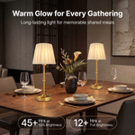 Cordless Rechargeable Table Lamp with Fabric Shade – Dimmable LED Desk Lamp - 9