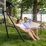 Adjustable 9-14FT Heavy-Duty Hammock Stand – 550-660LBS Outdoor/Indoor Steel Frame - 9