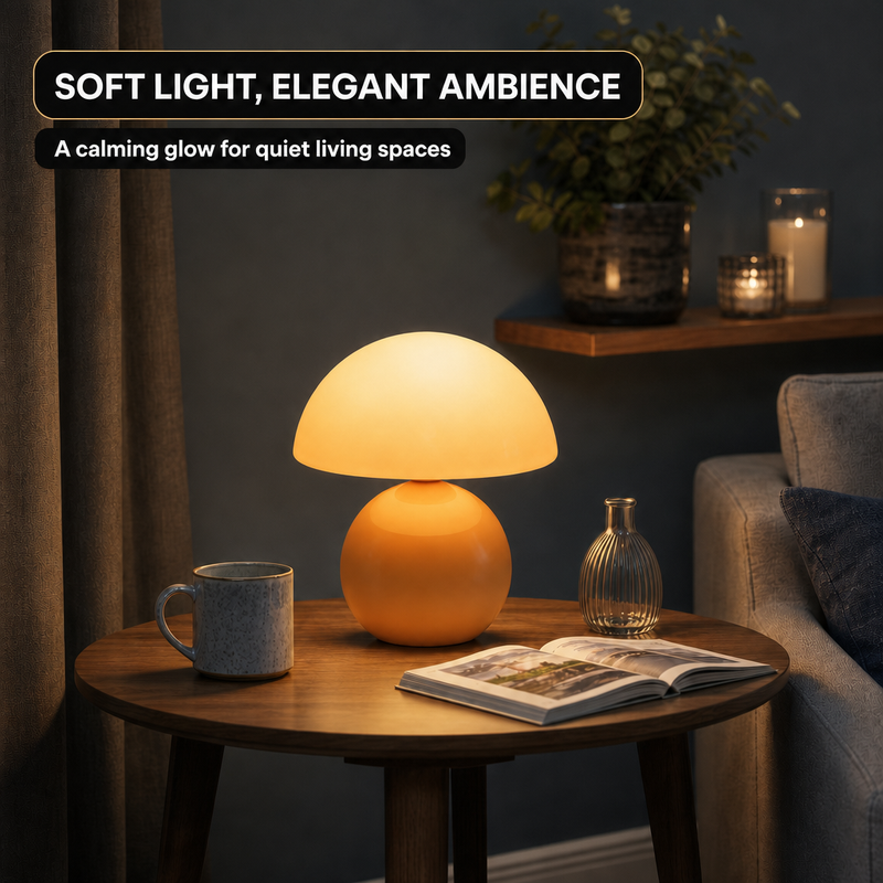 MUSHROOM LAMP – CORDLESS, RECHARGEABLE & TOUCH-DIMMABLE - 9