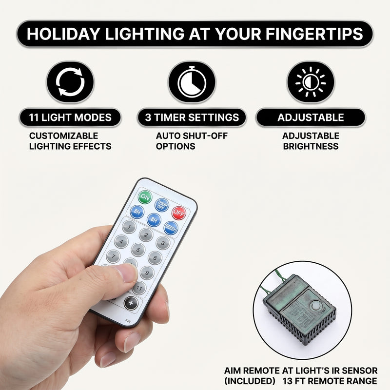 PRE LIT CHRISTMAS TREE – COLOR CHANGING LED LIGHTS WITH REMOTE CONTROL - 9